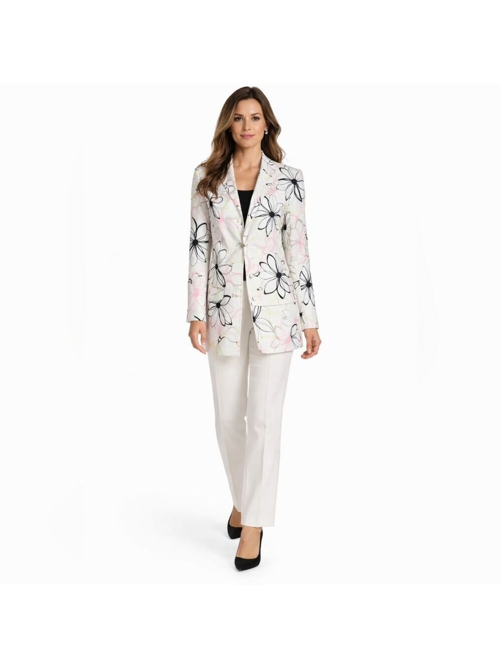 Grace Suits Floral Print Coat | Size 10